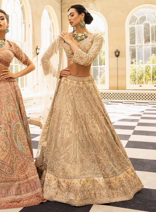 Cream Bridal Lehenga