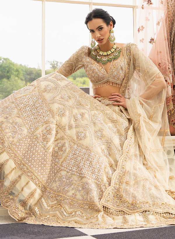 Cream Net Bridal